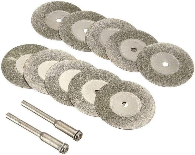 Lukcase 30 Pieces Diamond Cutting Wheel Cut Off Discs Coated Rotary Tools W/Mandrel 22mm for Dremel - Image 1